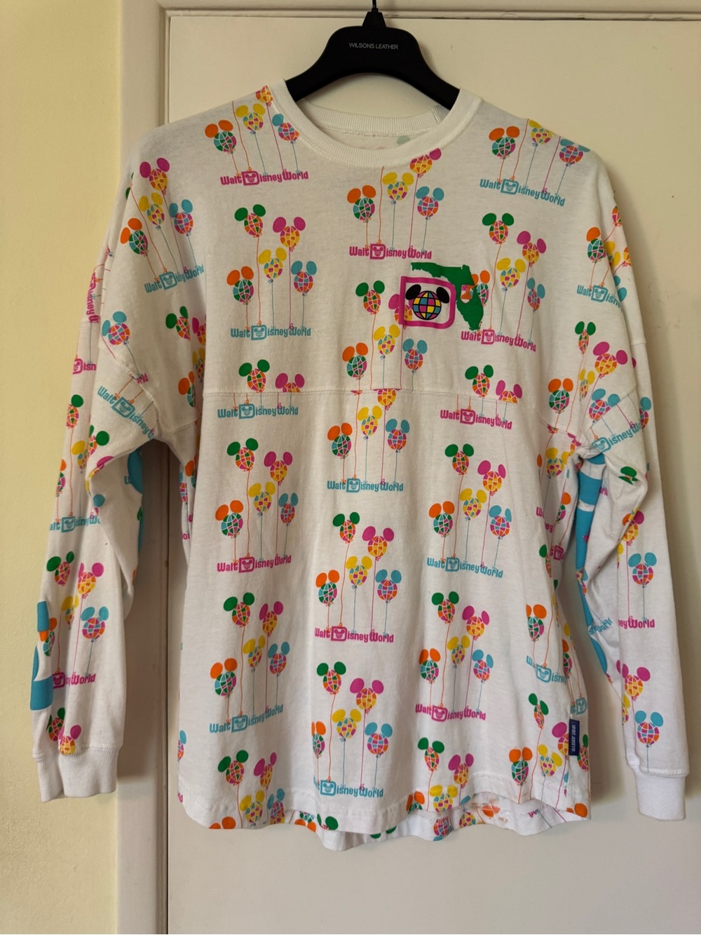 Walt Disney World White Multicolor Mickey Balloon Spirit Jersey - Picture 2 of 10